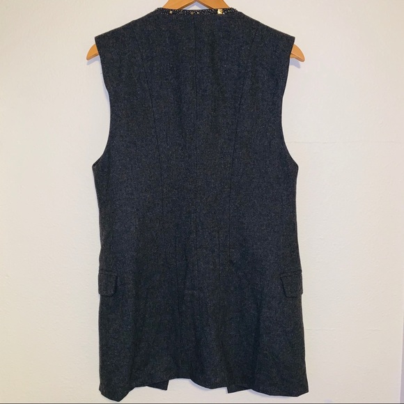 🦋NWT MM Couture Long Gray Vest - Picture 4 of 4